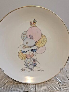 Precious Moments Vintage Collector Clown Plate 1984 S.J Butcher Enesco 6 1/4"